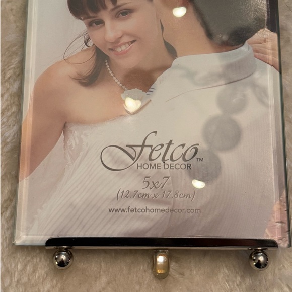 5 X 7 Beveled glass easel Photo Frame Key heart Wedding Anniversary love - Picture 8 of 10